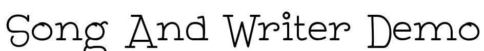 Song And Writer Demo Font Image