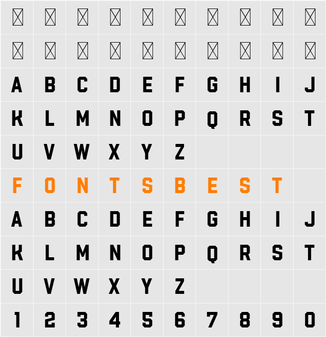 Radley Sans Character Map