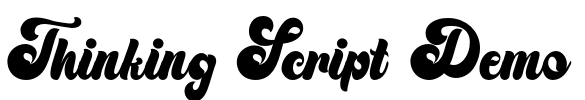 Thinking Script Demo Font Image