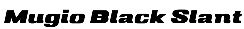 Mugio Black Slant Font Image