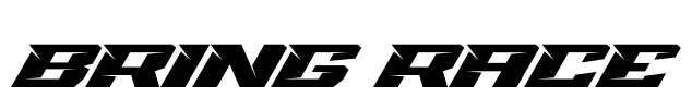 Bring Race Font Image