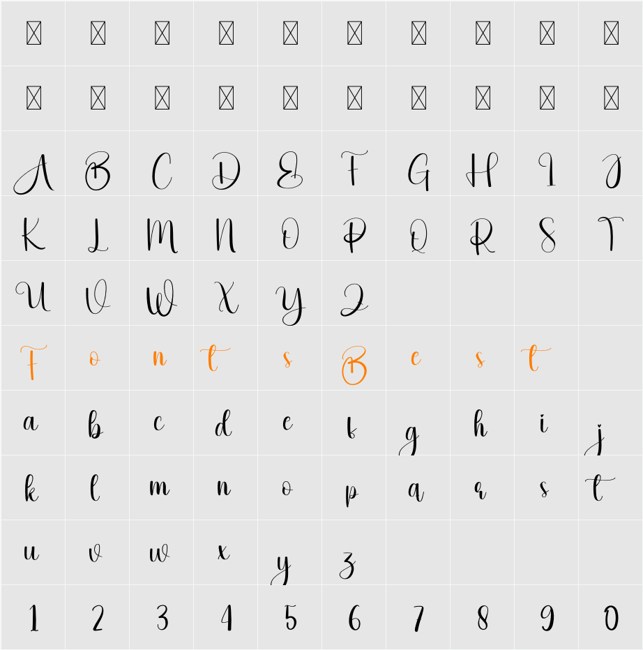 Earring Character Map