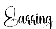 Earring Font Image