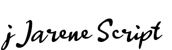 j Jarene Script Font Image