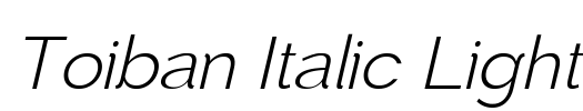 Toiban Italic Light Font Image
