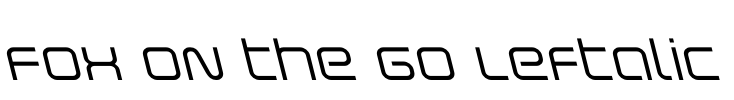 Fox on the Go Leftalic Font Image