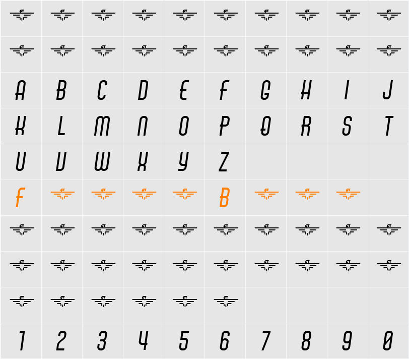 Air Americana DEMO Character Map