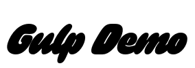 Gulp Demo Font Image