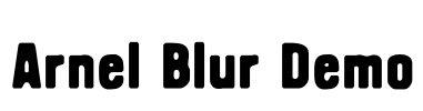 Arnel Blur Demo Font Image