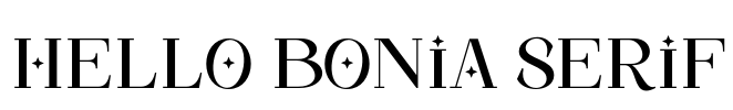 Hello Bonia Serif Font Image