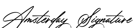 Amsterday Signature Font Image