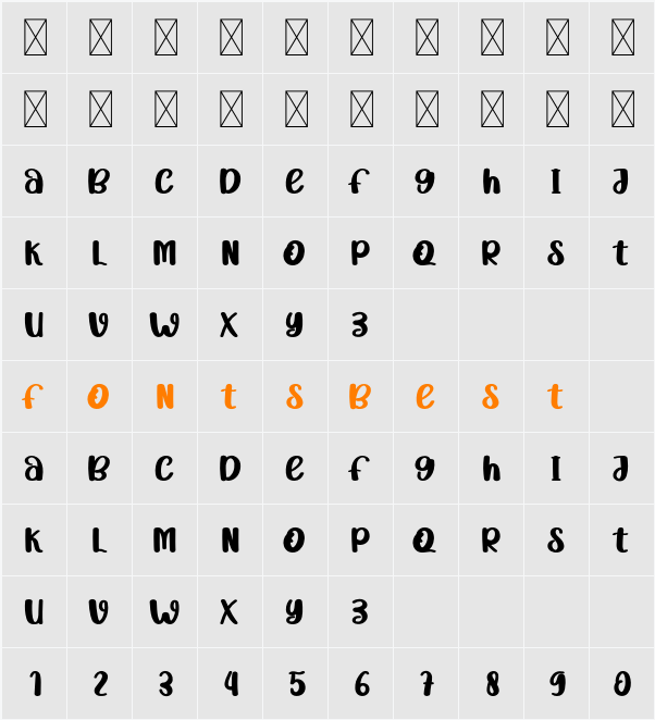 Bought Twenty Character Map