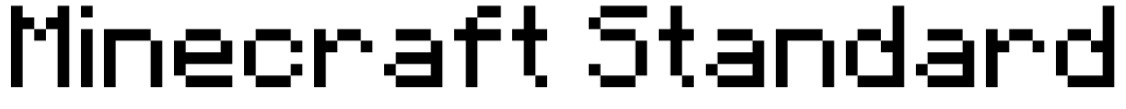 Minecraft Standard Font Image