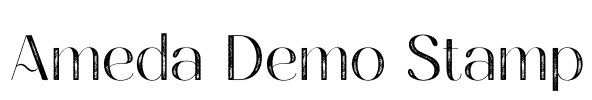 Ameda Demo Stamp Font Image