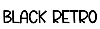 Black Retro Font Image