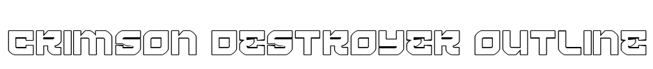 Crimson Destroyer Outline Font Image