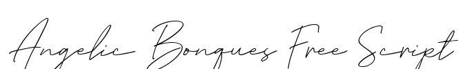 Angelic Bonques Free Script Font Image