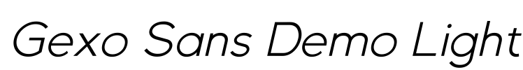 Gexo Sans Demo Light Font Image