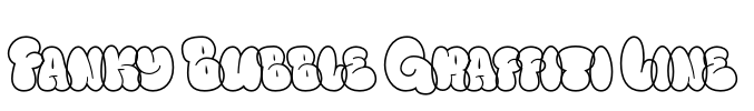 Fanky Bubble Graffiti Line Font Image