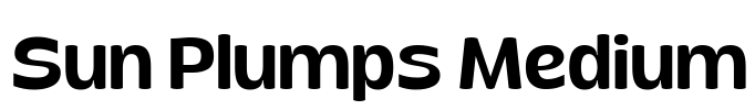 Sun Plumps Medium Font Image