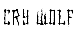cry wolf Font Image