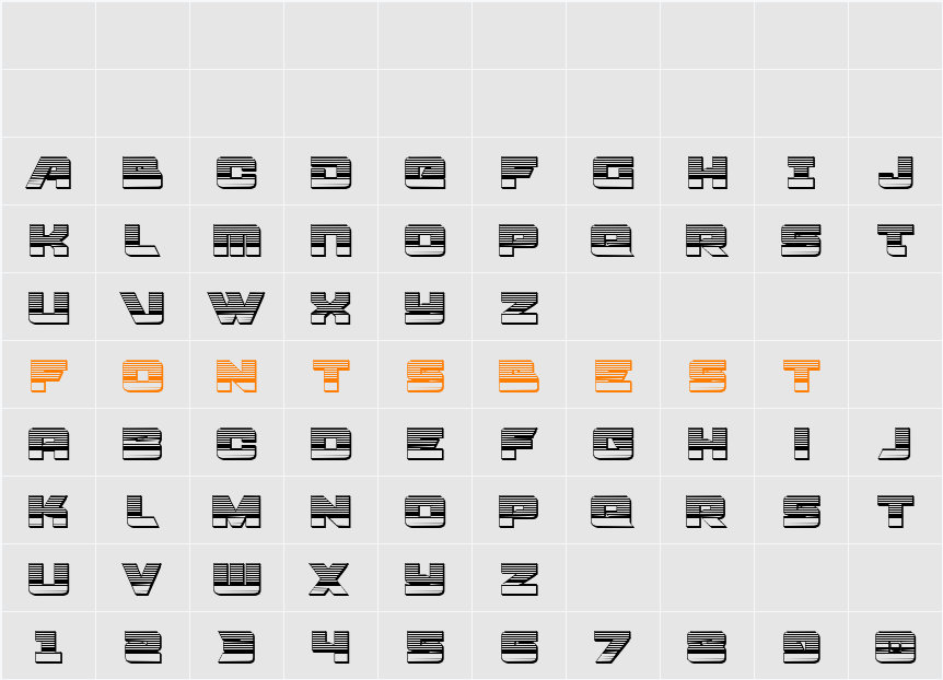 Aircruiser Chrome Character Map