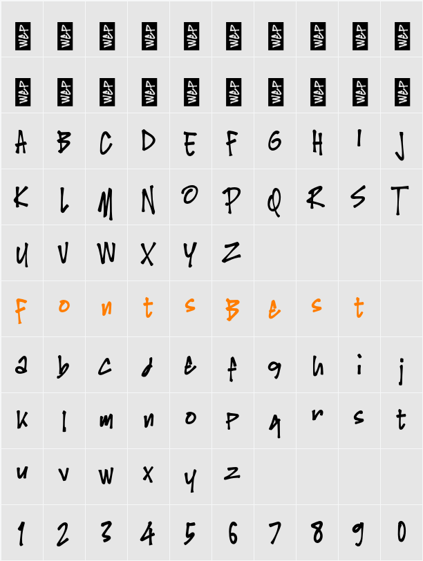 L Laronding Character Map