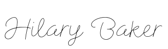 Hilary Baker Font Image
