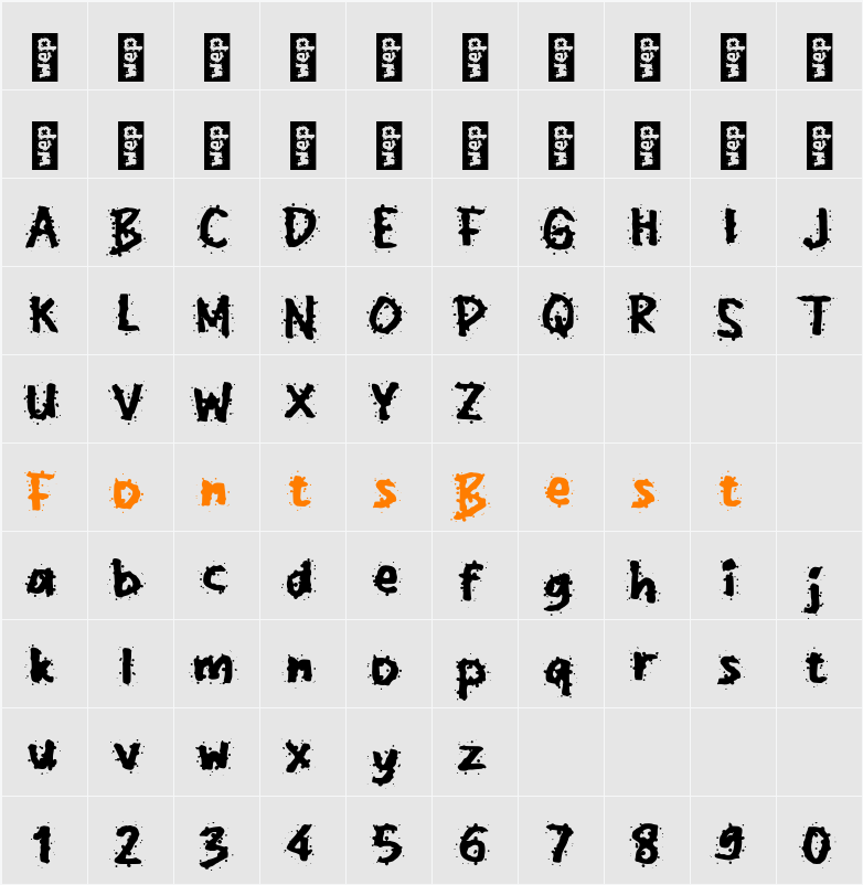 n Nyep Character Map