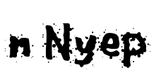 n Nyep Font Image