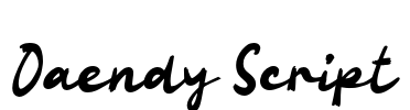 Oaendy Script Font Image
