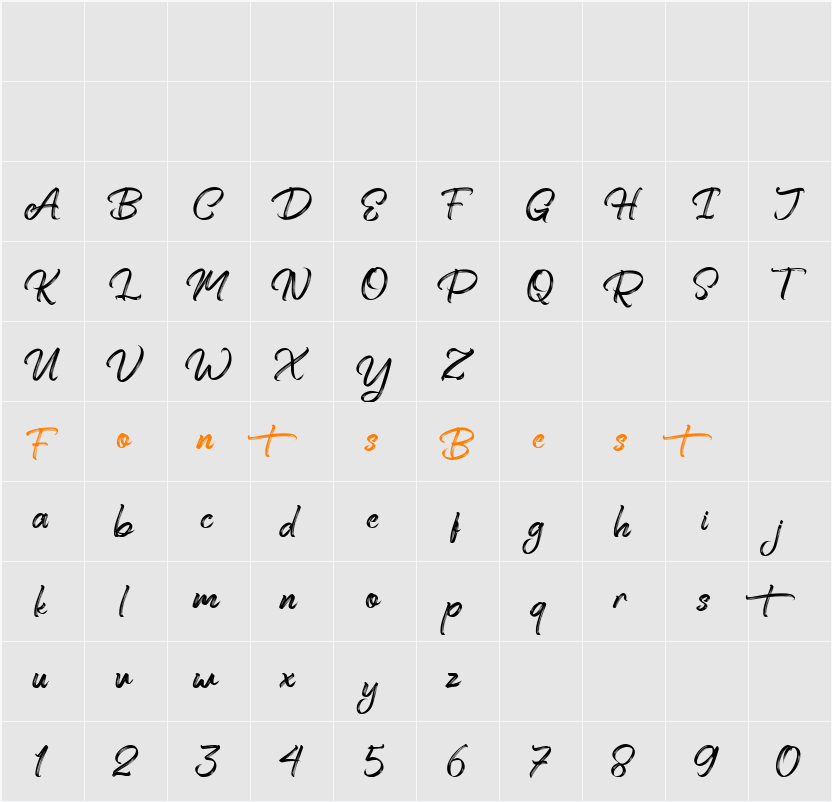 Perfect Bomber FreePersonalUse Character Map