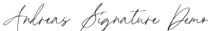Andreas Signature Demo Font Image