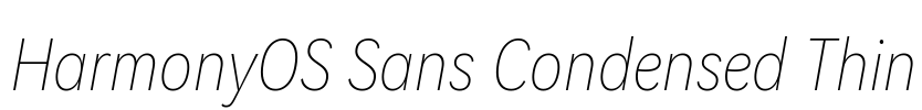 HarmonyOS Sans Condensed Thin Font Image