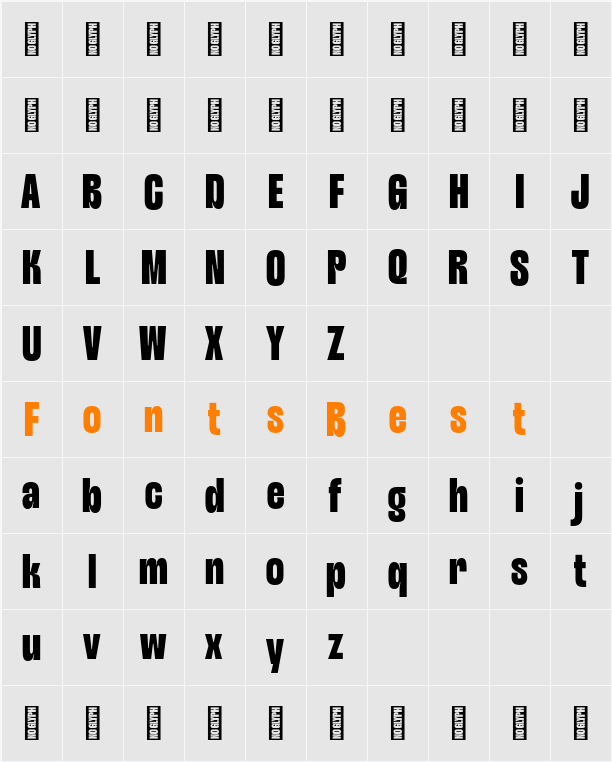 Monigue DEMO Character Map
