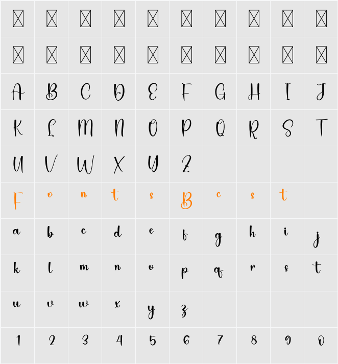 Bundles Character Map