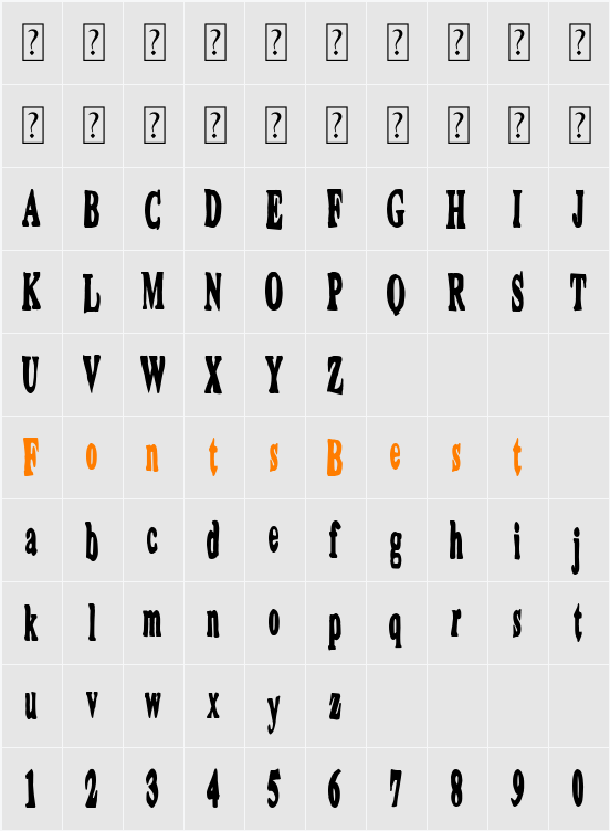 Dirty Montero Character Map