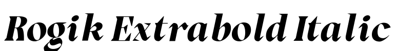 Rogik Extrabold Italic Font Image