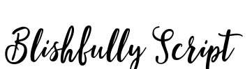 Blishfully Script Font Image