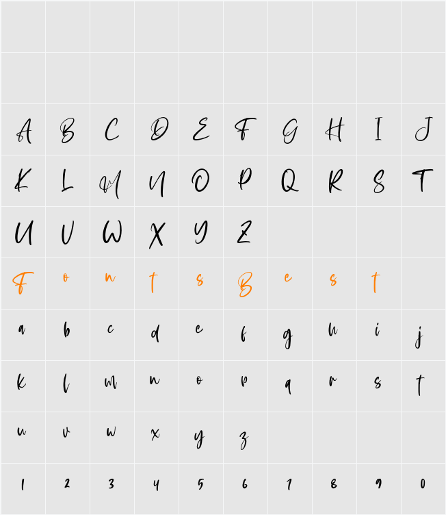 Aderia Character Map