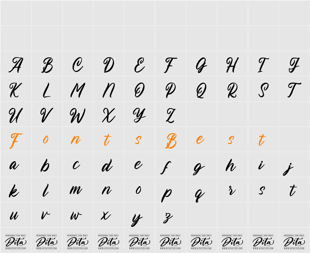 Alderlite Personal Use Character Map