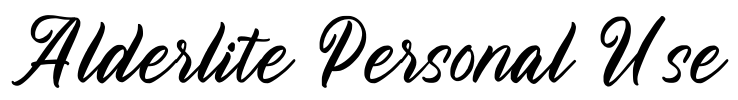 Alderlite Personal Use Font Image