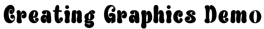 Creating Graphics Demo Font Image