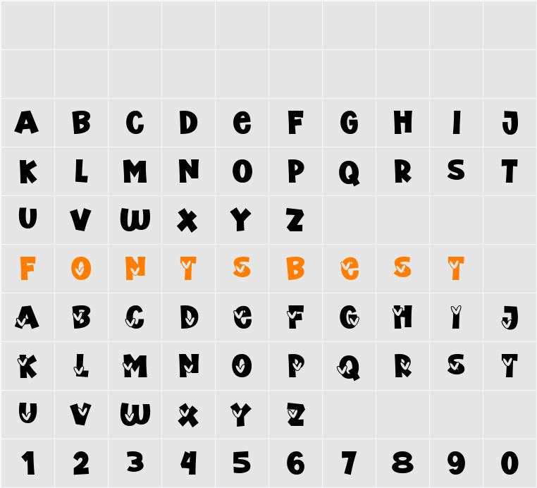 Pinko Character Map