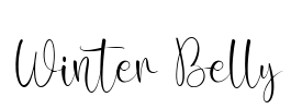 Winter Belly Font Image