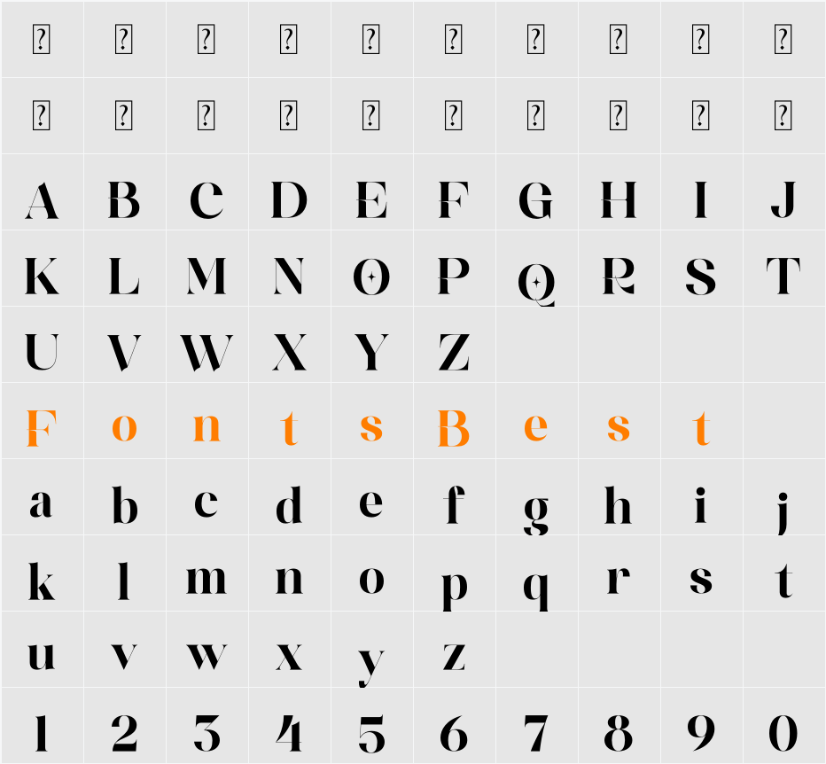 Ranfgih Character Map