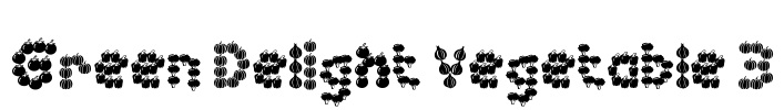 Green Delight Vegetable 3 Font Image