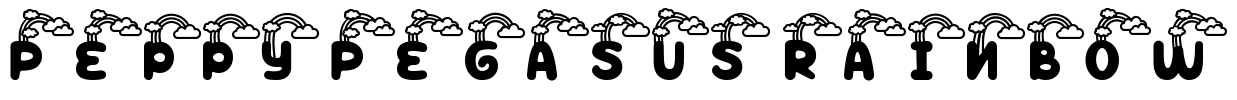 Peppy Pegasus Rainbow Font Image