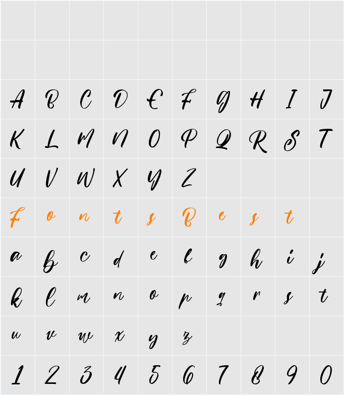 Simple Things Character Map