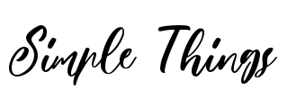 Simple Things Font Image